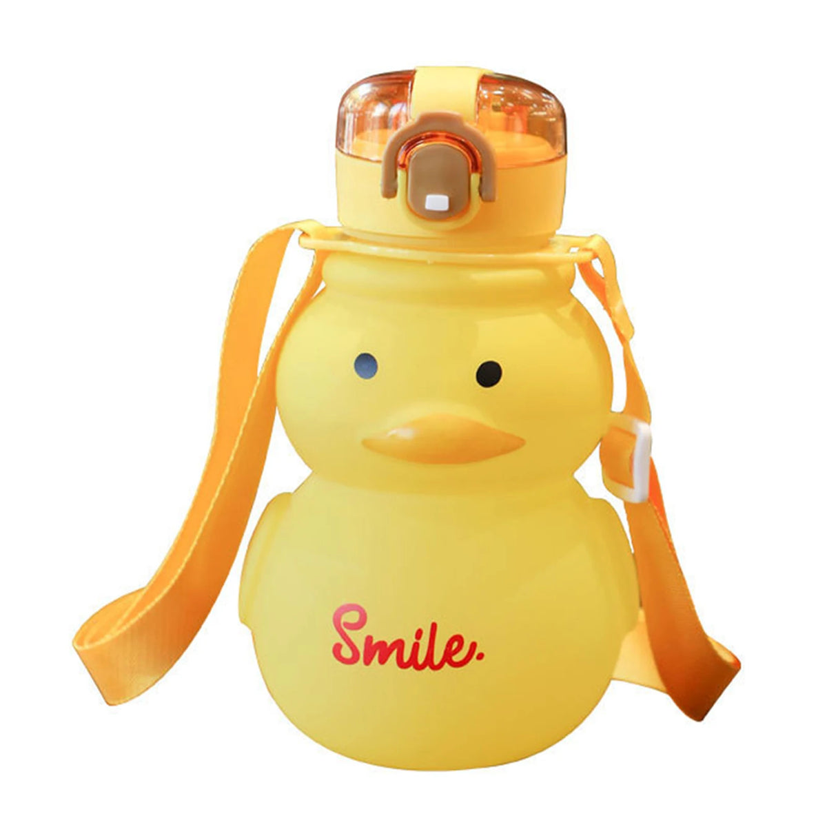 Cute Water Bottle Girls Straw Portable Children's Kawaii Duck Kettle Zpaxo Yellow 650ml