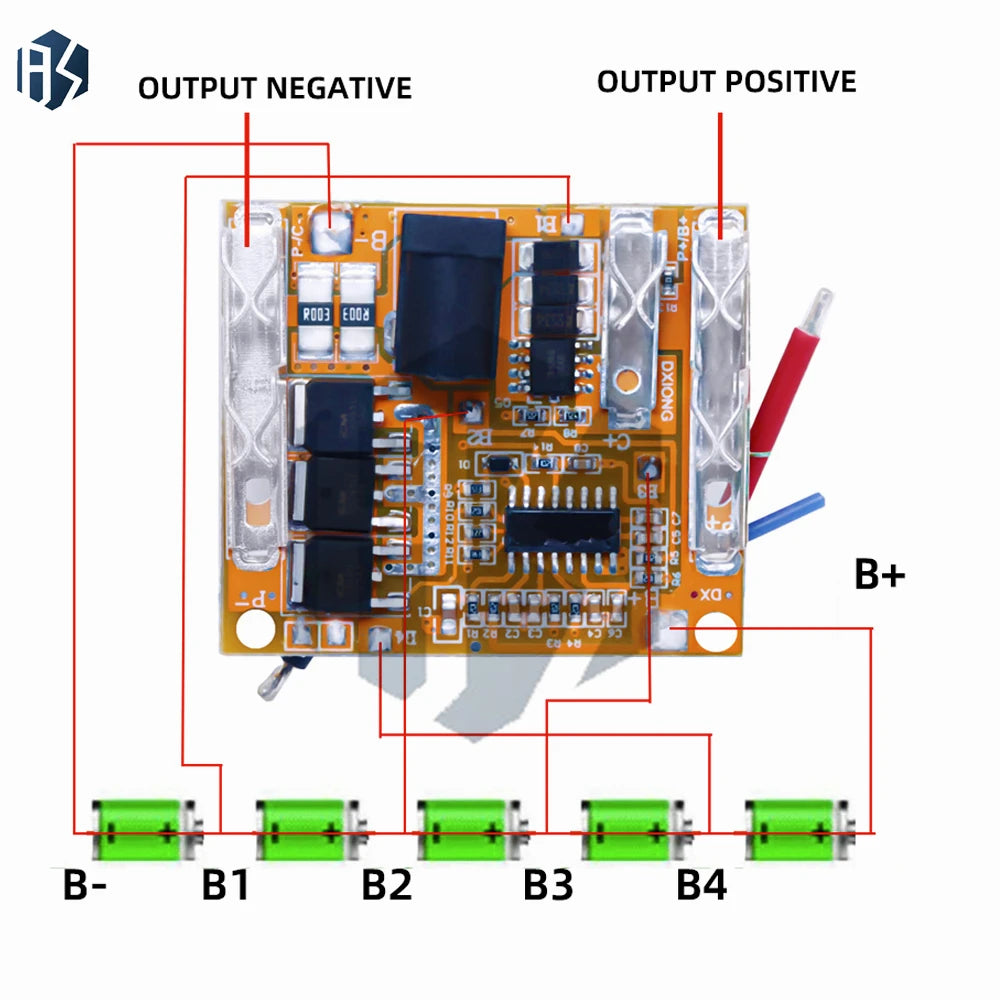 5S 18V 21V 65A 90ABattery Charging Protection Li-Ion Lithium Battery Pack Protection Circuit Board BMS Module For Power Tools Zpaxo