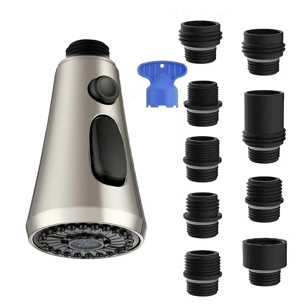 1 2 Connection Kitchen Pull Out Faucet Sprayer Nozzle 3 Modes ABS
