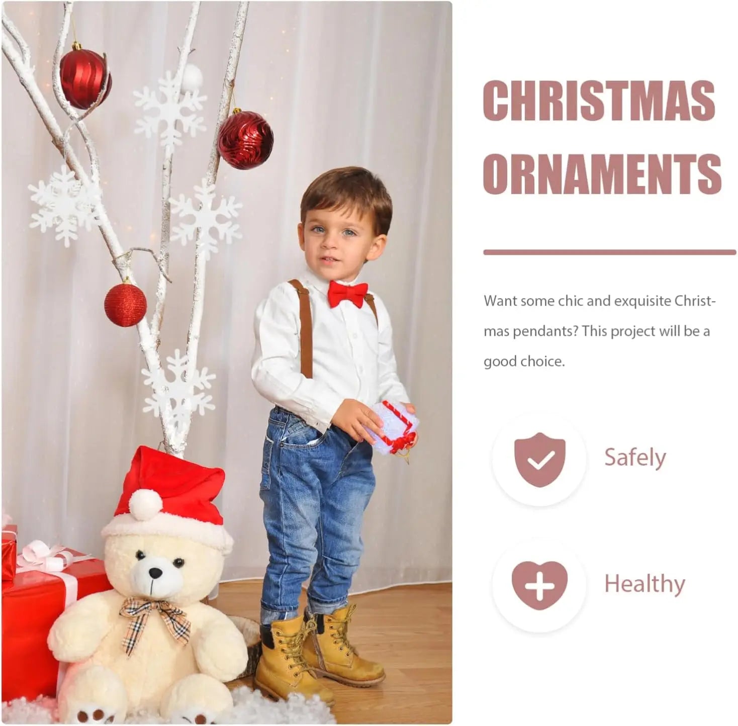 Christmas Decoration Foam Snowflake Ornament Tree Hanging Holiday