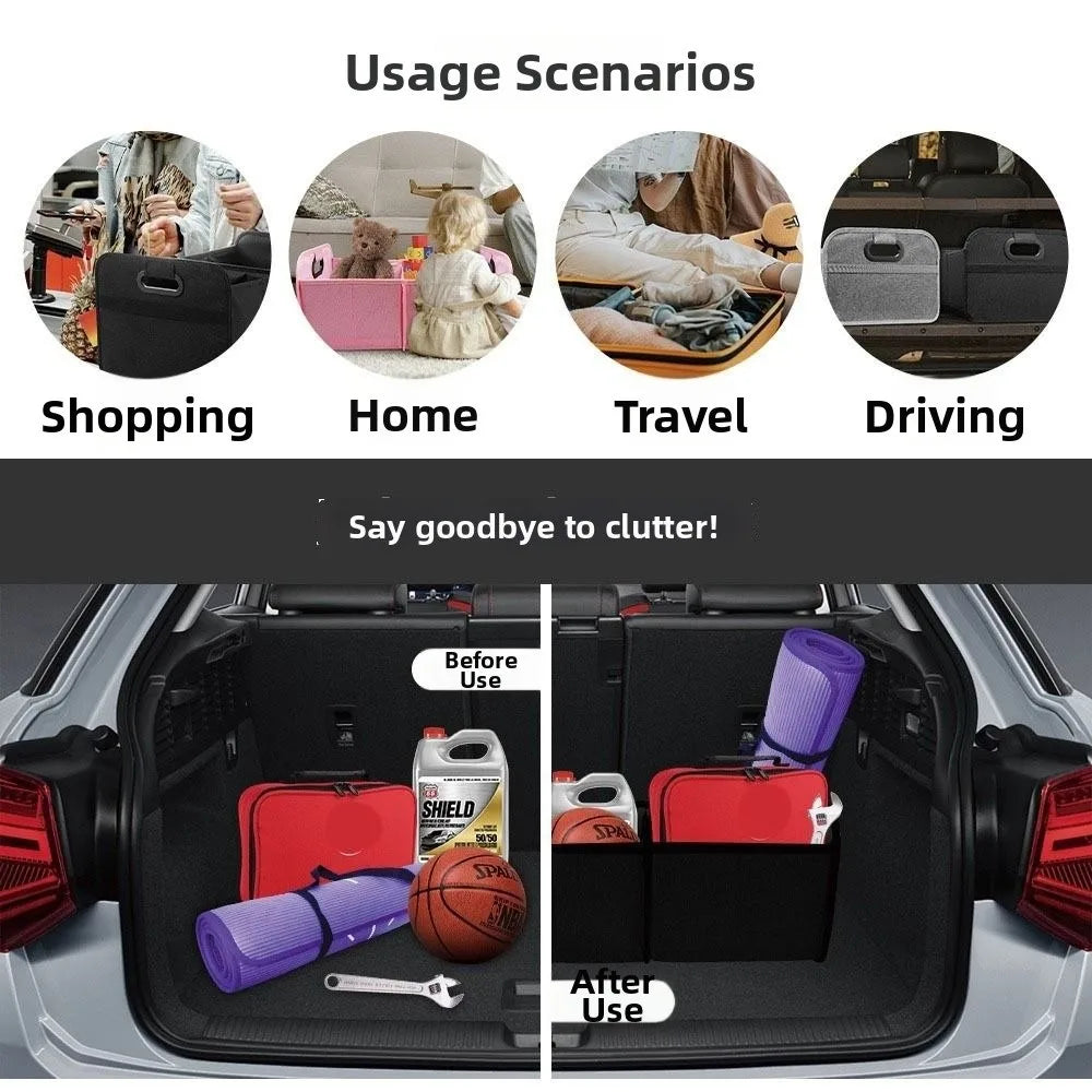 Multifunction Car Trunk Organizer Large Capacity Thickened Foldable Storage Storage Box Collapsible Oxford Cloth Zpaxo