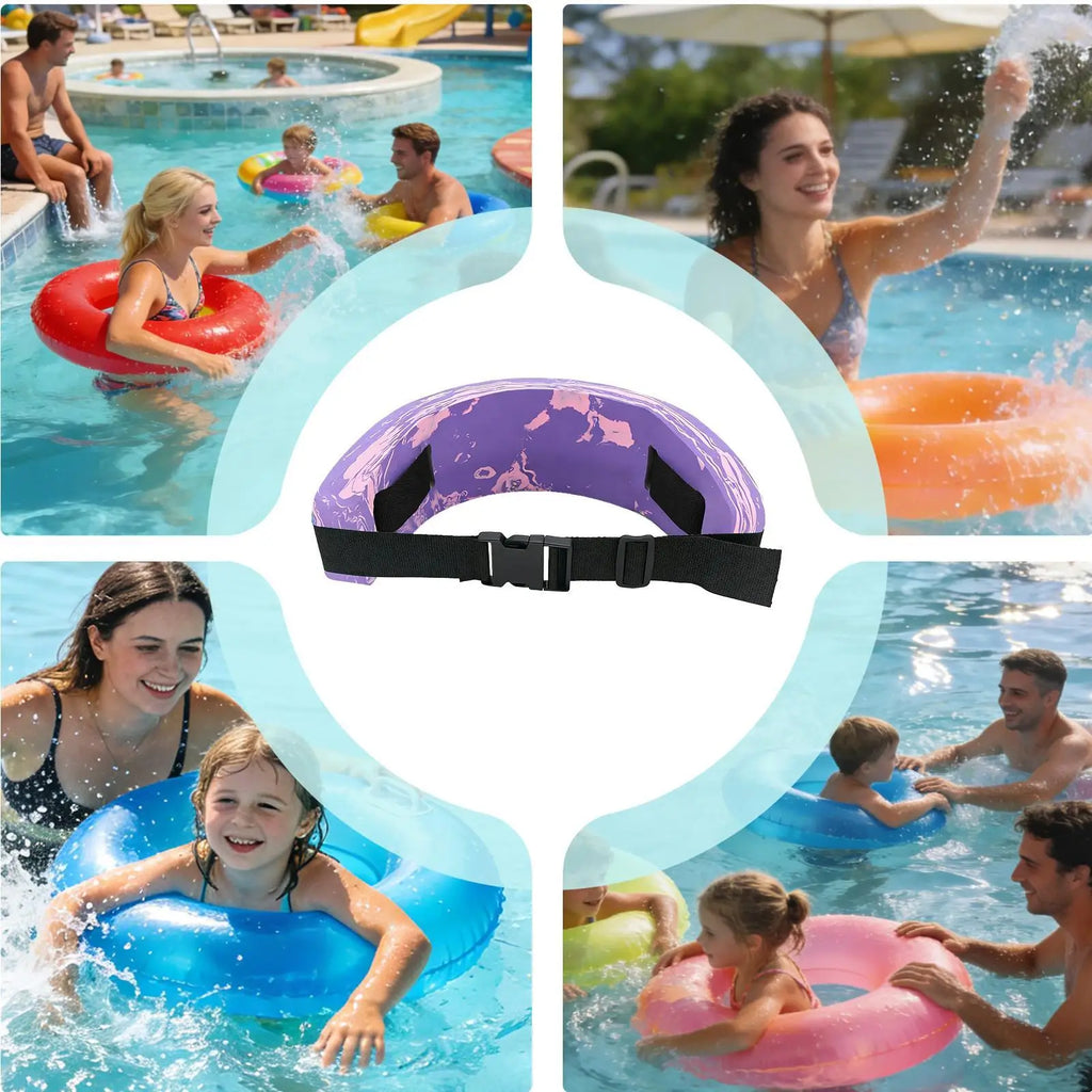 Density EVA Adjustable Swim Belt Waist Buoyancy Trainer Flotation Aid