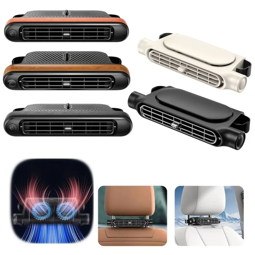 3 Speeds Adjustable Car Headrest Cooling Fan USB Powered Air Portable Zpaxo