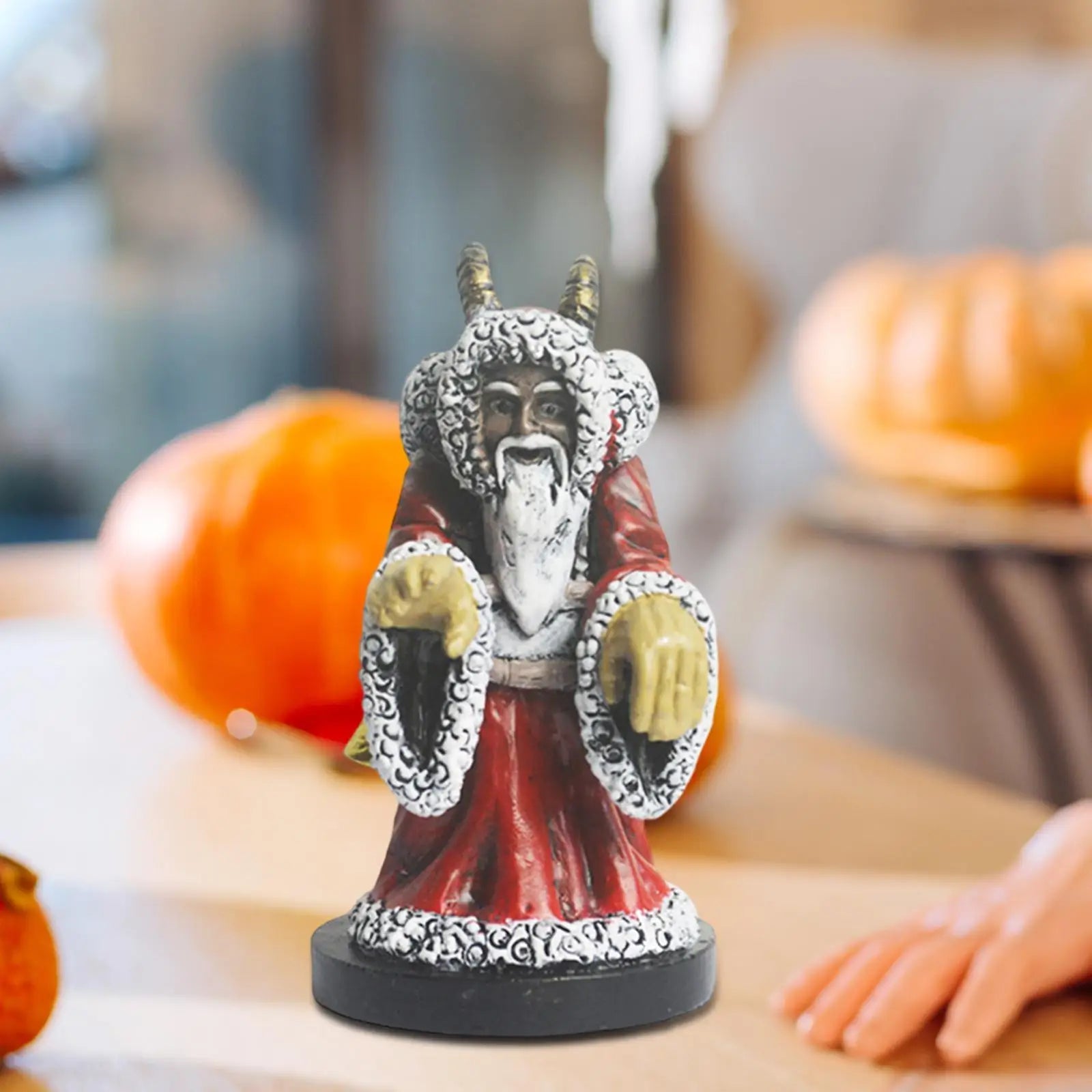 Halloween Statue Krampus Figurine Home Decor Lawn Ornament Resin Zpaxo