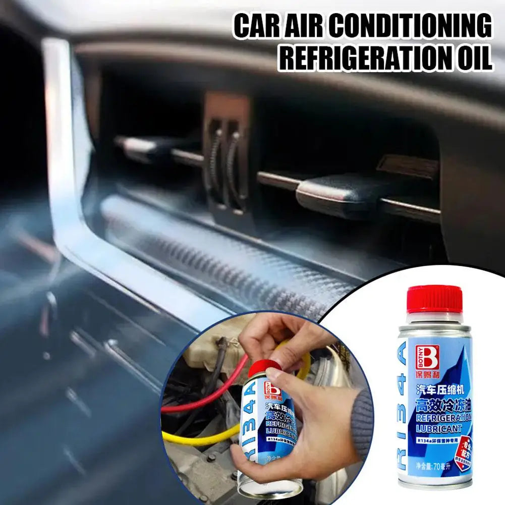 New 1/2/3/5PCS 70ML R134a Car AC Compressor Lubricant Oil Improve Cooling Efficiency Reduce Noise Protect Air Conditioning Parts Zpaxo