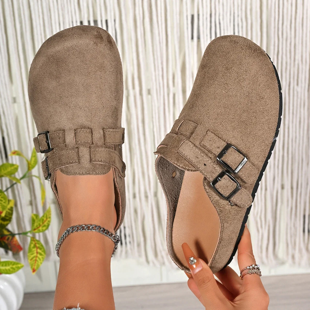 Women Slippers French Outdoor Fashion Sandals Thick Bottomed Slip-on Zpaxo