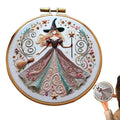 Witch Embroidery Patterns Hand Embroidery Material Supplies Handy Sewing Kit Creative Beginners Adults Crafts For Halloween Zpaxo A China Mainland