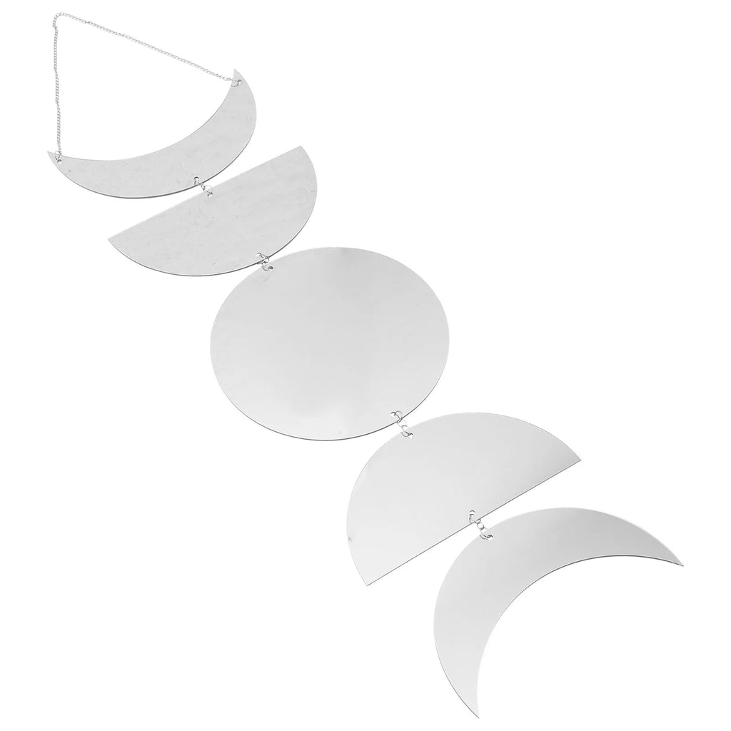 Acrylic Moon Phase Hanging Mirror Decorative Wall Pendant Bedroom
