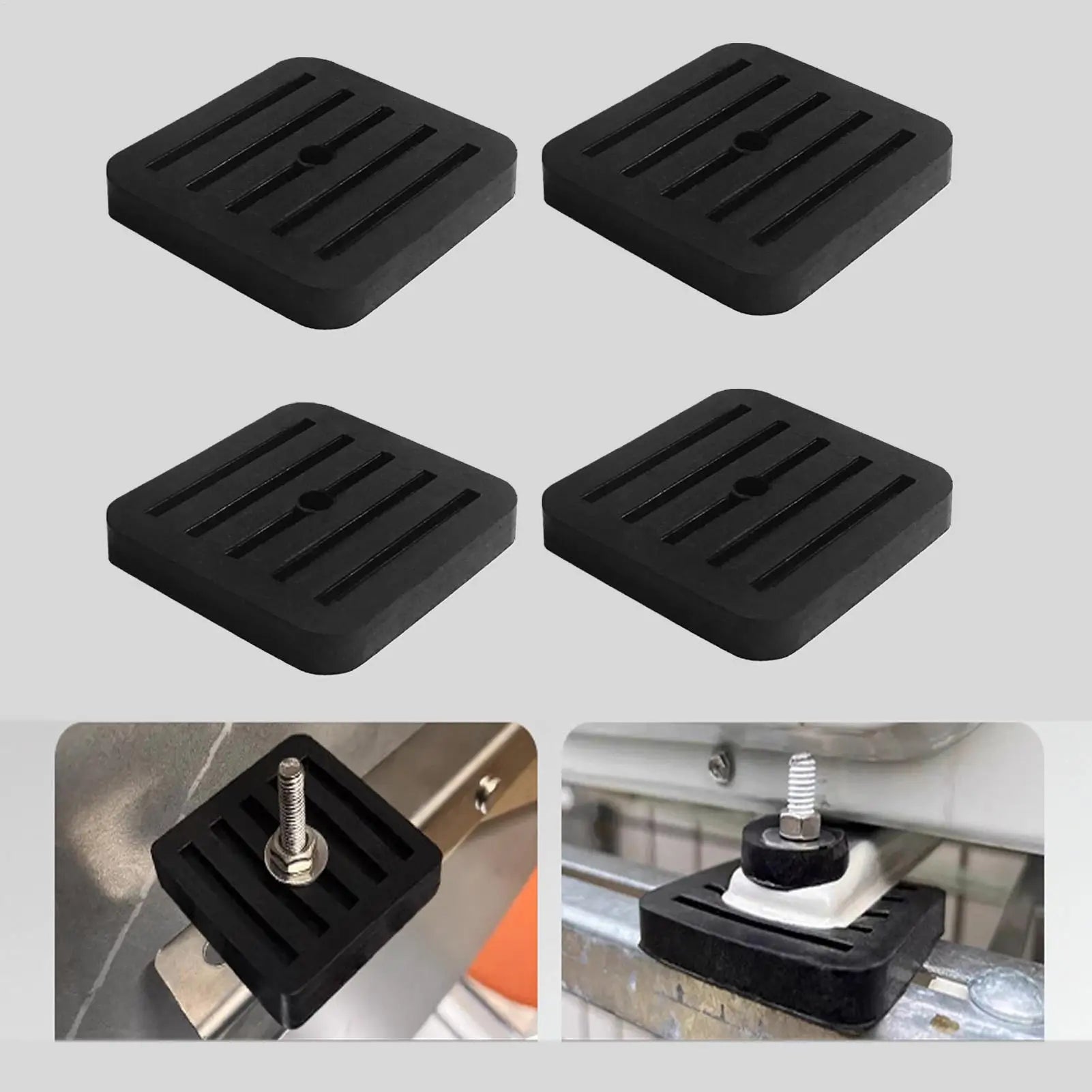 4Pcs Rubber Mount Shock Absorption Anti Slip Durable Anti Vibration Pad for Balcony Air Conditioner Outdoor Unit Outdoor Roofs Zpaxo