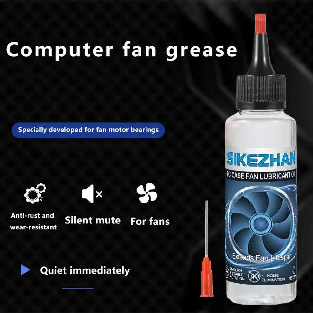 PC Case Fan Lubricant Oil - Reduce Friction Anti-Rust Reduce Drag Long-Lasting Lubrication Quiet Operation for Fan Shaft Bearing Zpaxo