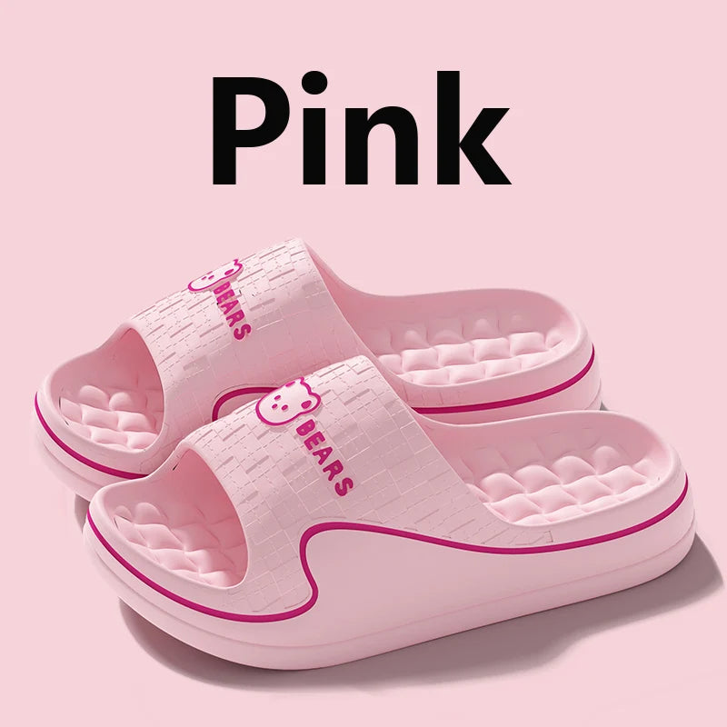Women's Home Slippers Cute Cartoon EVA Indoor Bathroom Sandals Soft Zpaxo pink 36-37