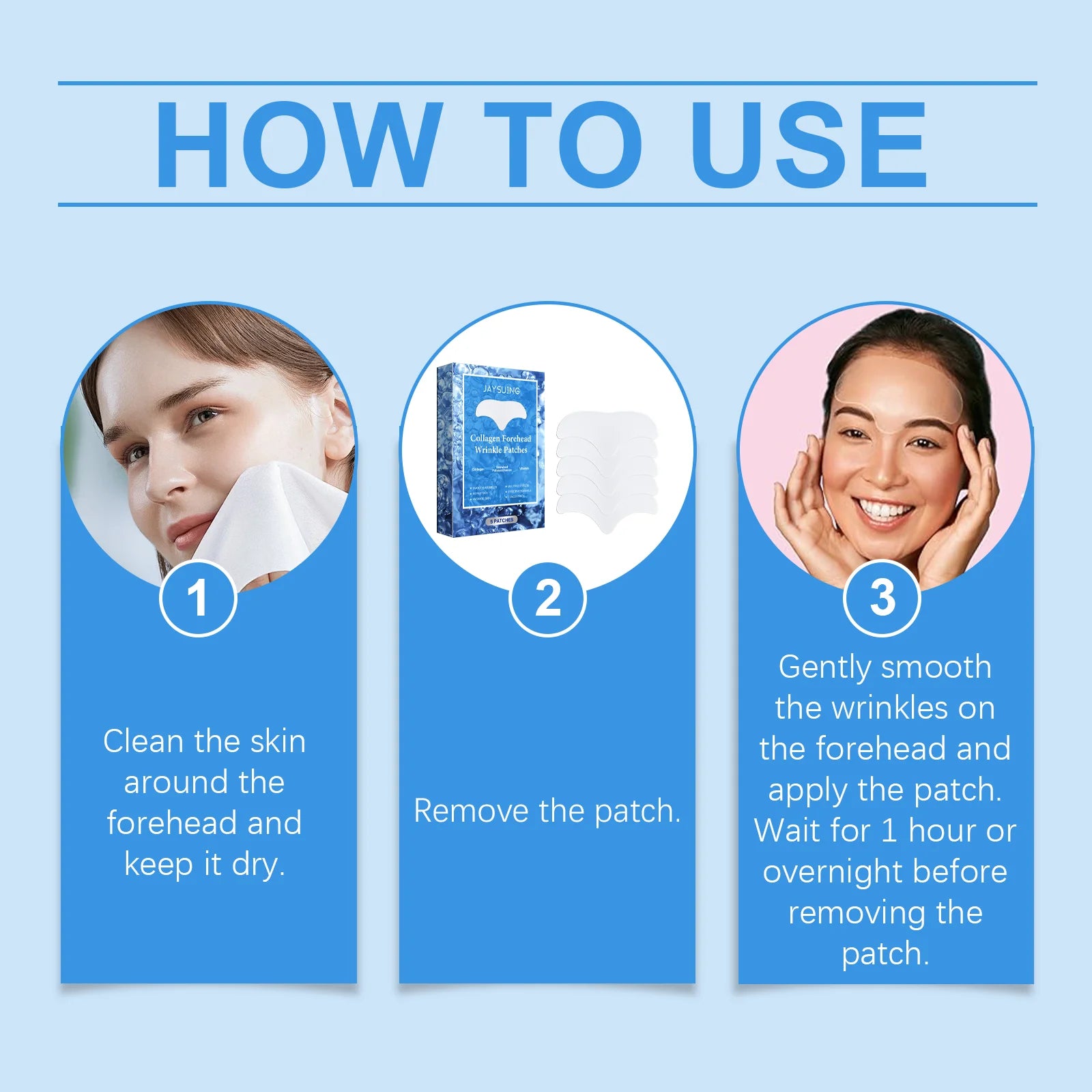 Collagen Anti-Wrinkle Forehead Patch – Frown Line Remover Forehead Wrinkle Patch Zpaxo