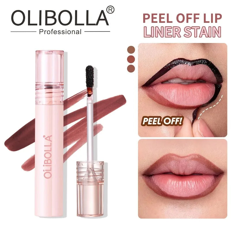 Peel Off Lip Stain Reveal Long Lasting Waterproof Pink Red Contour