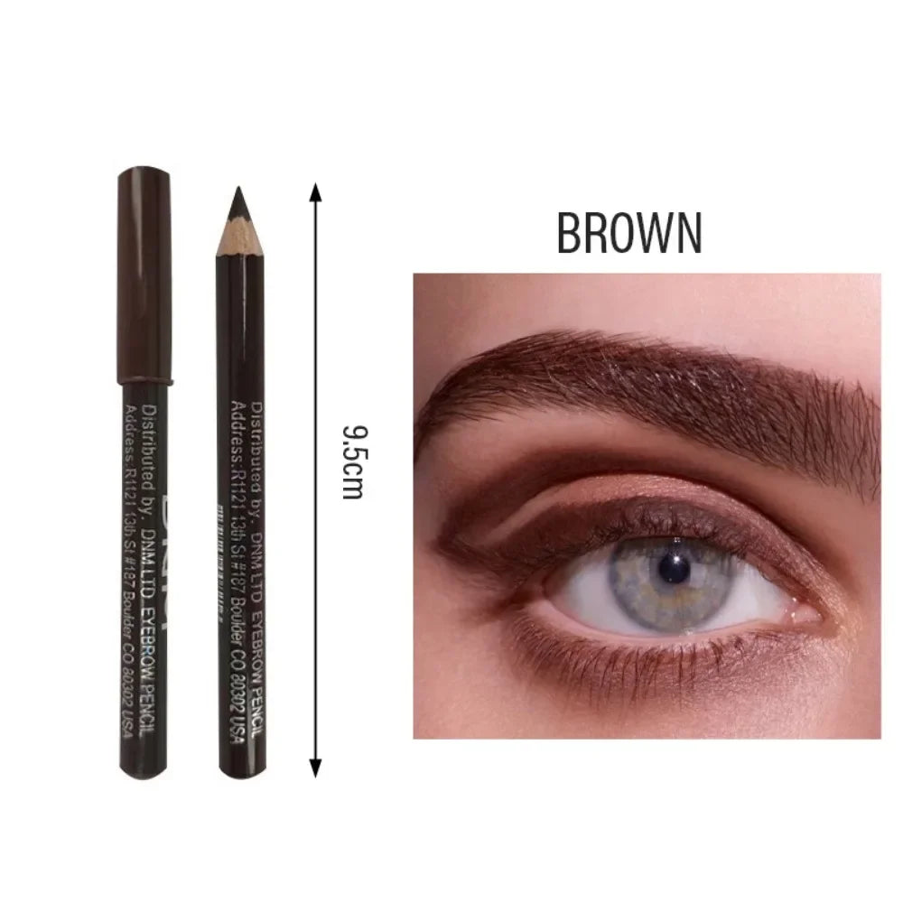 1/2Pcs Black Brown Eyebrow Pencil Waterproof Microblading Eyeliner Pen Tint Tattoo Makeup Long Lasting Quick Draw Eyelash Makeup Zpaxo Brown