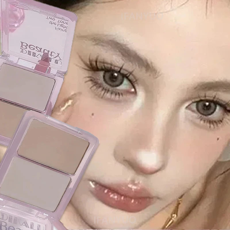Two-tone Highlight Contour Palette Matte Highlighter High-gloss Nose