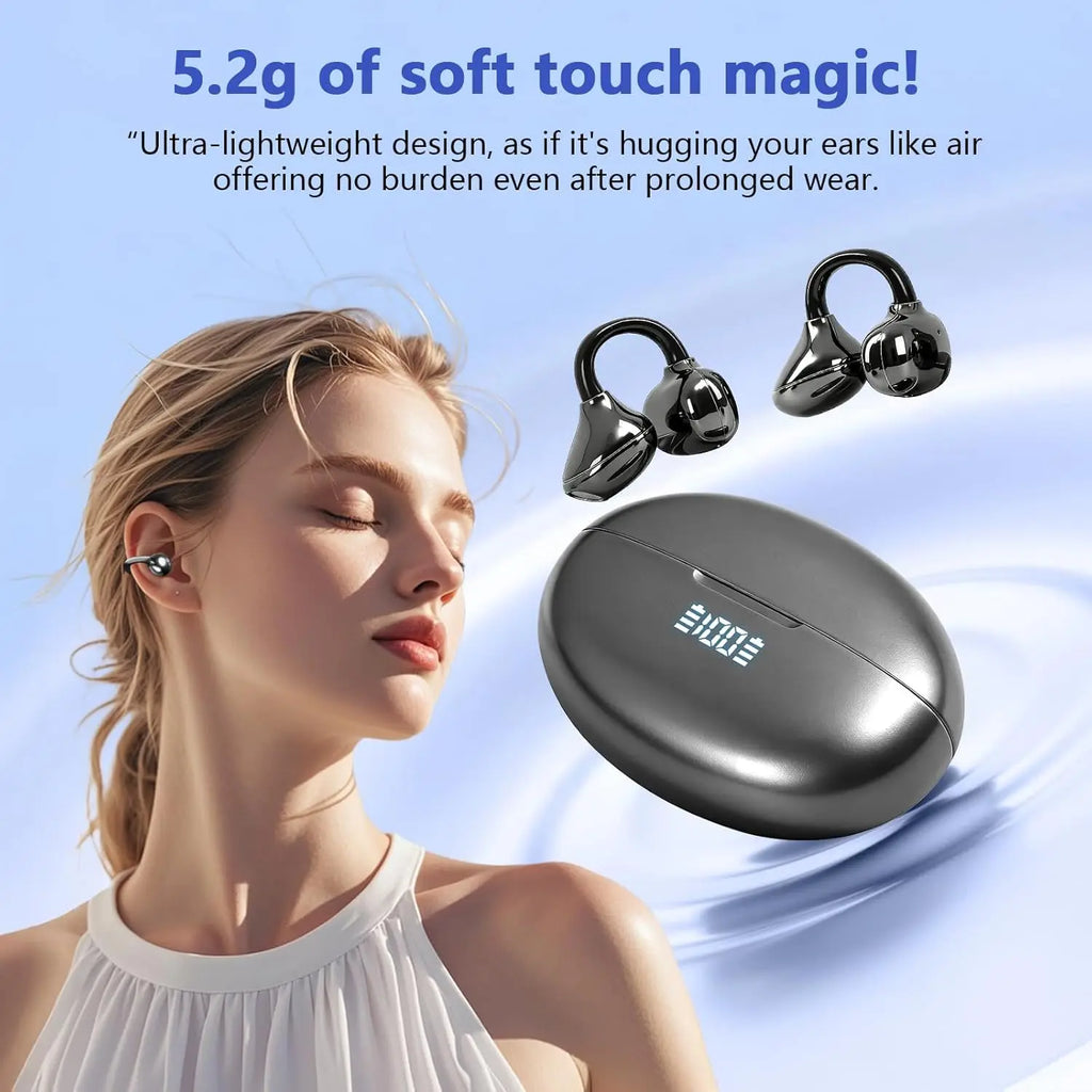 UYUXIO Clip Ear Open Earbuds BT 5 4 Headphones IPX7 Waterproof