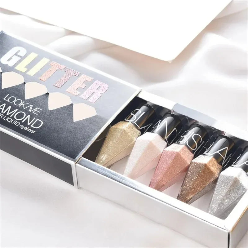 Diamond Liquid Eyeliner Professional Shiny Cosmetics Women Silver