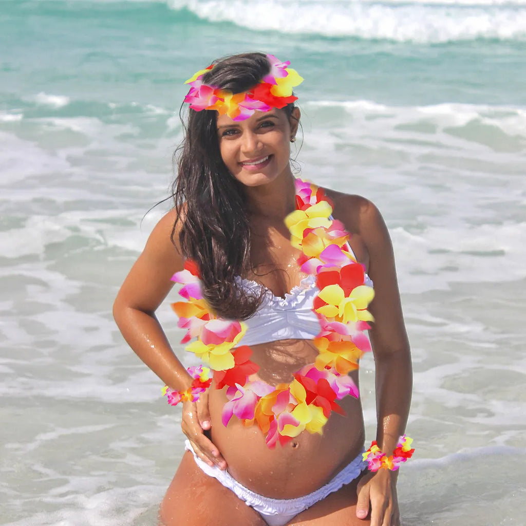 Premium Tropical Flower Accessories Necklace Headband Bracelet