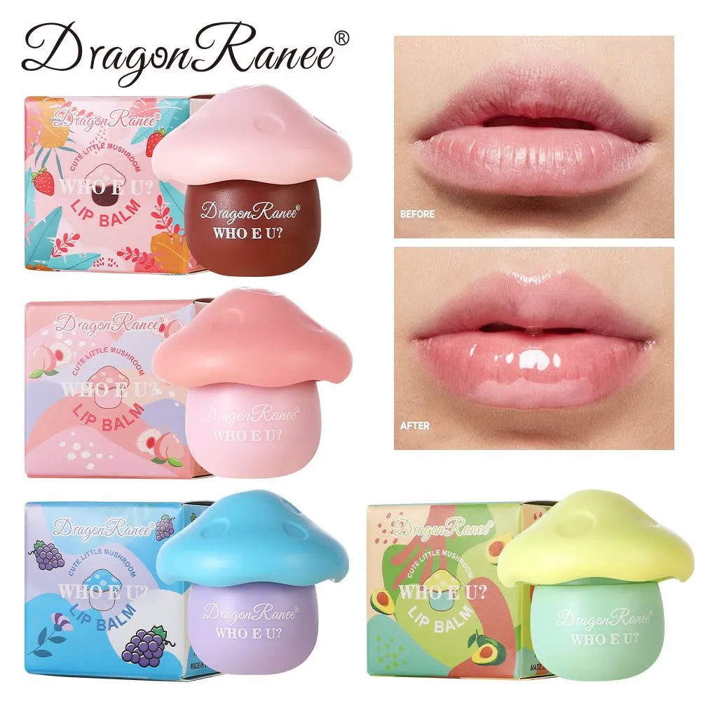 Mushroom Lip Balm Moisturizing and Hydrating Lip Gloss for Light Makeup, Winter Hydration, Everyday Versatile Lip Balm, Base Lipstick, Lip Balm Zpaxo