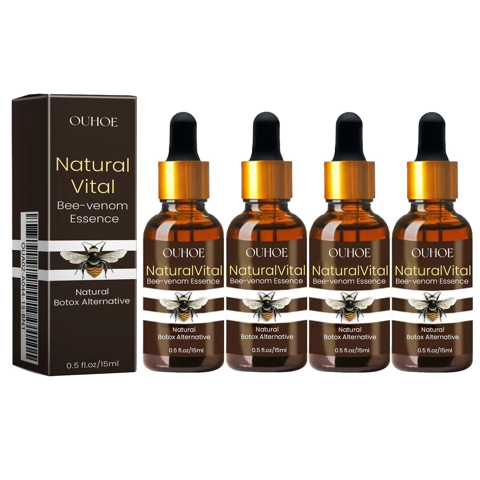 Anti Aging Face Serum with Bee Venom and Panthenol Firming Wrinkle Reducing Hydrating Essence for Youthful Glow Skin Care 15ml Zpaxo 4PCS