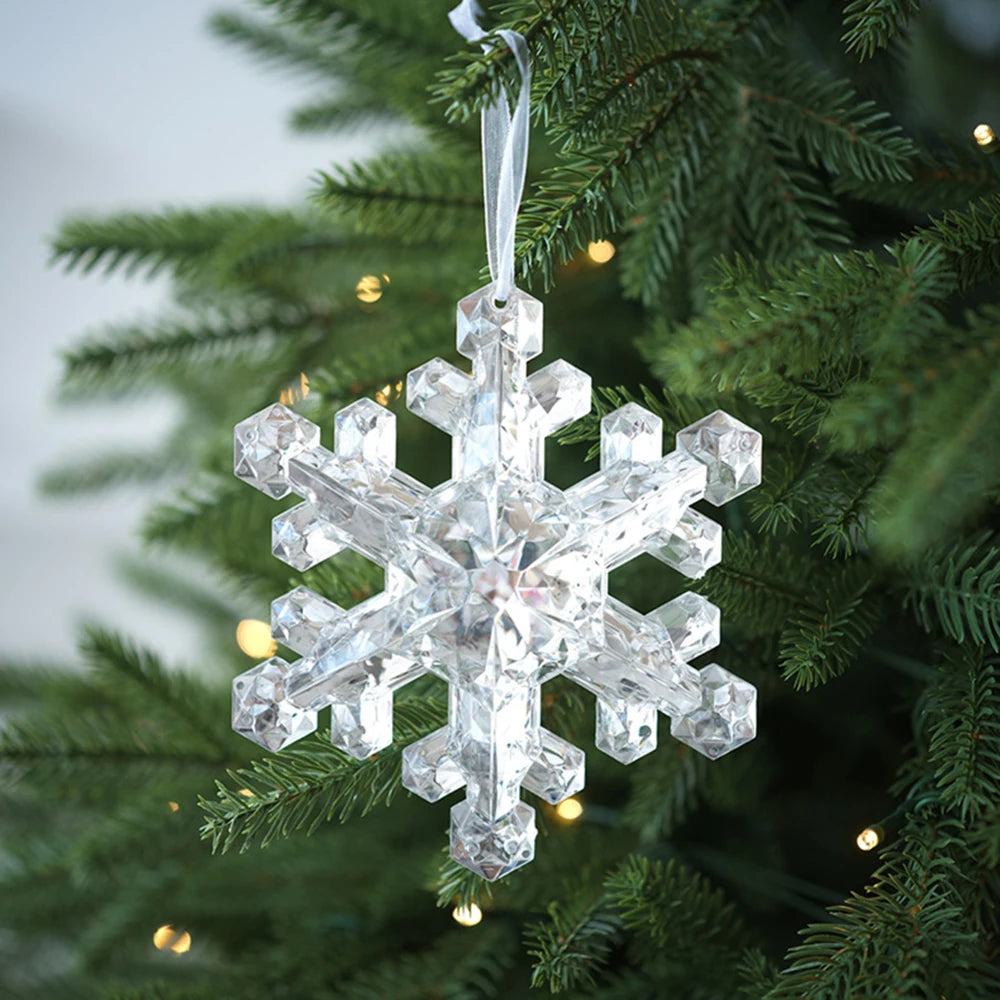 Translucent Snowflake Pendant – Christmas Tree Ornament Charm