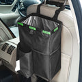 Multifunctional Foldable Hanging Car Trash Can High Quality Car Garbage Bin With Extra Storage Pockets Portable Vehicle Waste Zpaxo black6