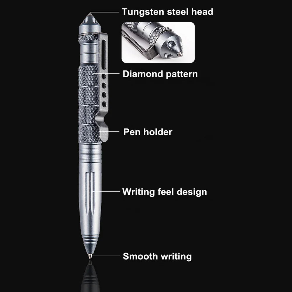 Portable Tactical Pen Self Defense Aviation Aluminum Emergency Glass Zpaxo