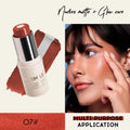 1PC 2-in-1 Berry Tone Sandwich Blush Stick - Long-Wearing, Matte & Highlighting, Contouring, Multi-Functional Solid Blusher Zpaxo 07