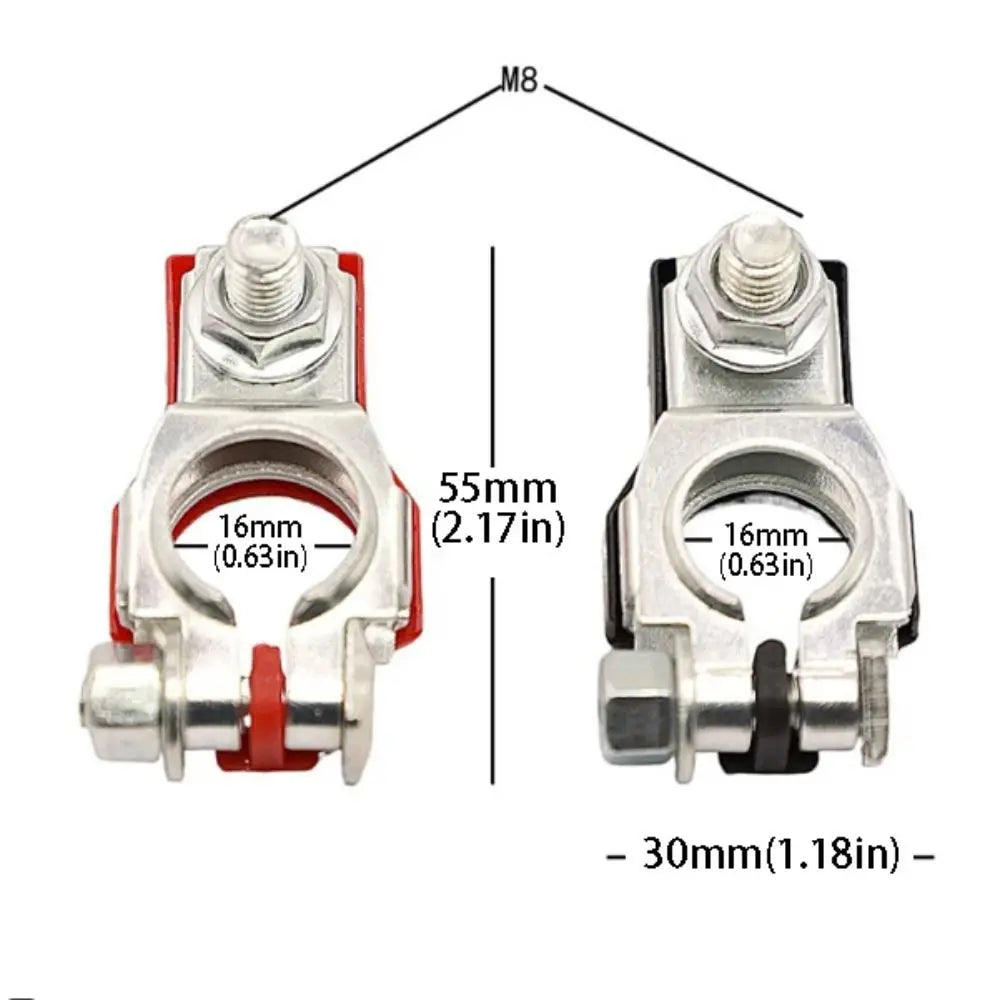 Post Battery Terminals Positive Negative Universal Wire Cable Clamp Zpaxo