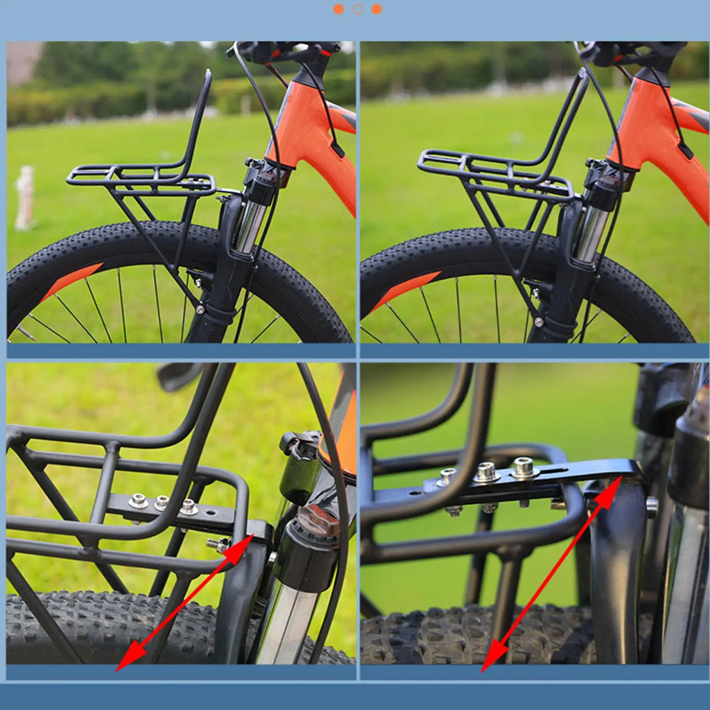 Bicycle Front Rack Bicycle Cargo Rack Aluminum Alloy Mountain Road Bike Pannier Rack Stand Cargo Luggage Picnic Carrier for Road Zpaxo