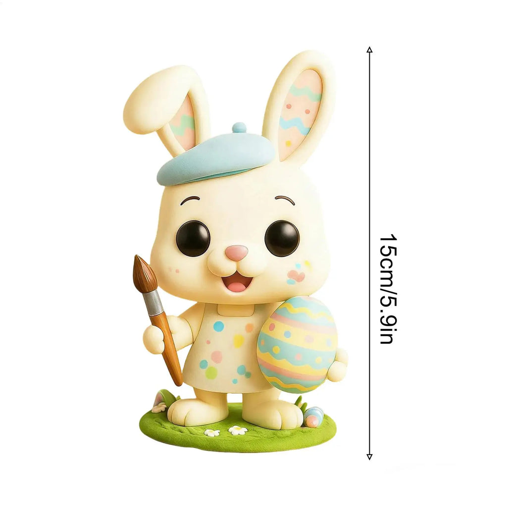 Easter Bunny Statue Seasonal Decoration Small Holiday Sculpture