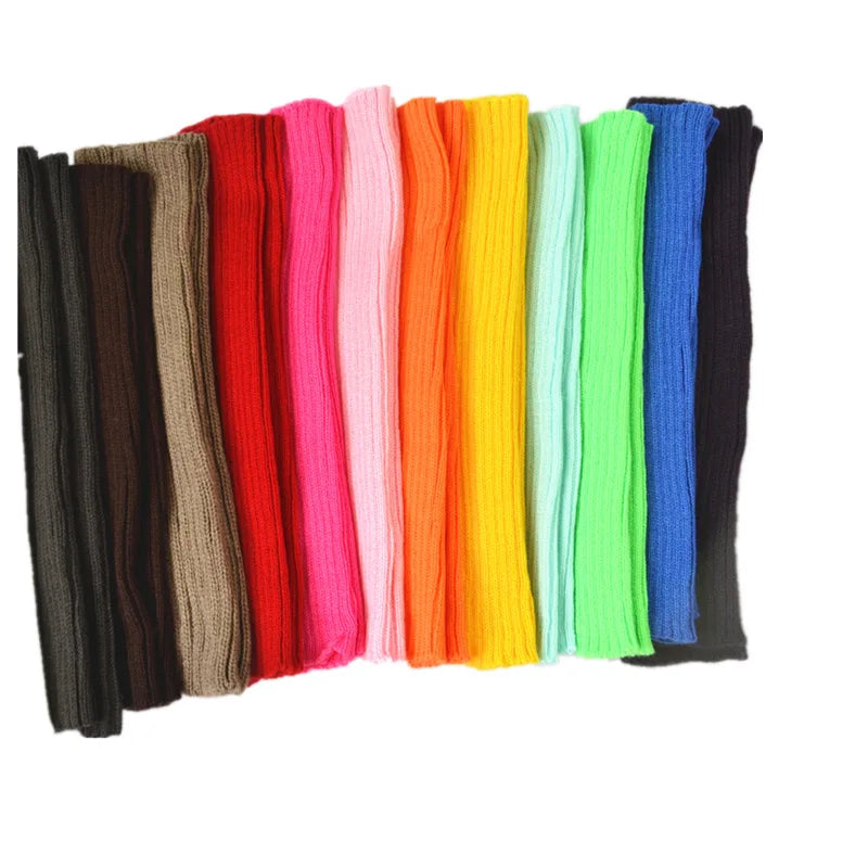 1 Pair Colorful Solid Women's Leg Warmers Fashionable Outfit 100