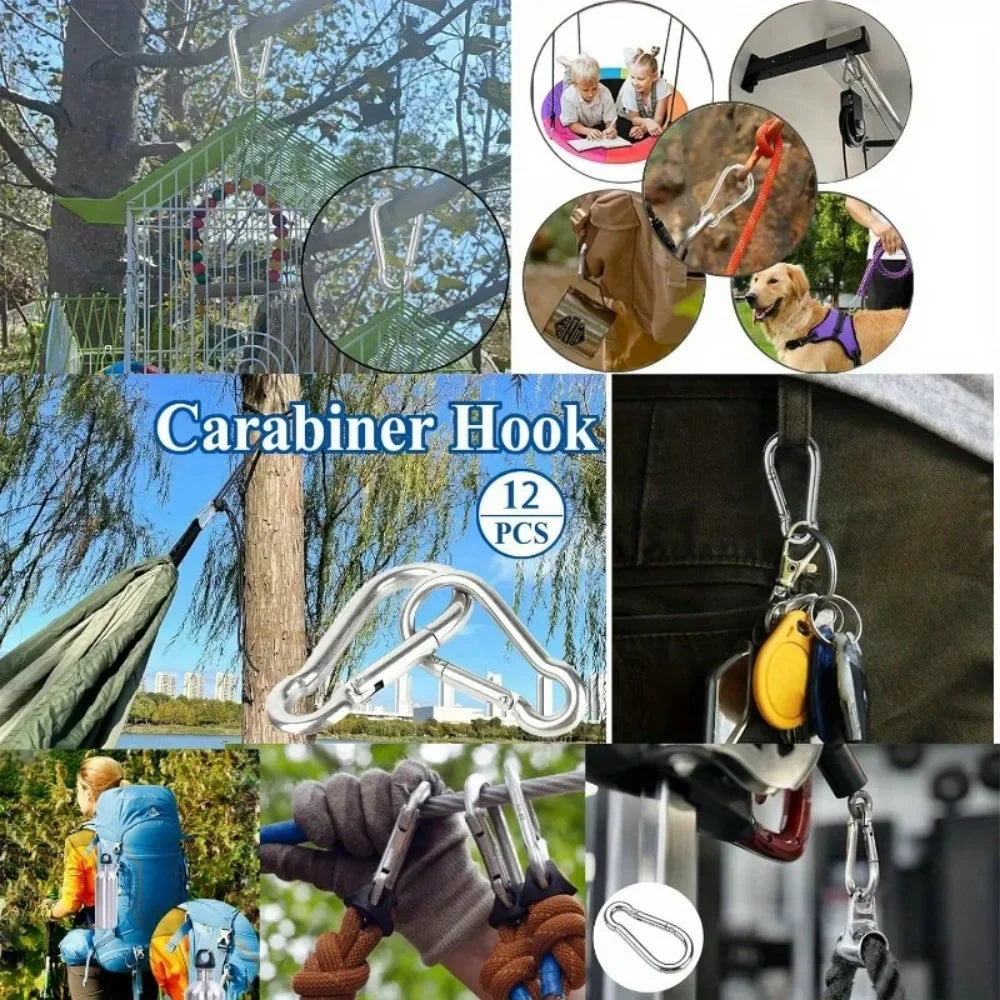 Stainless Steel Carabiner 6x60mm Load Capacity Rust-resistant