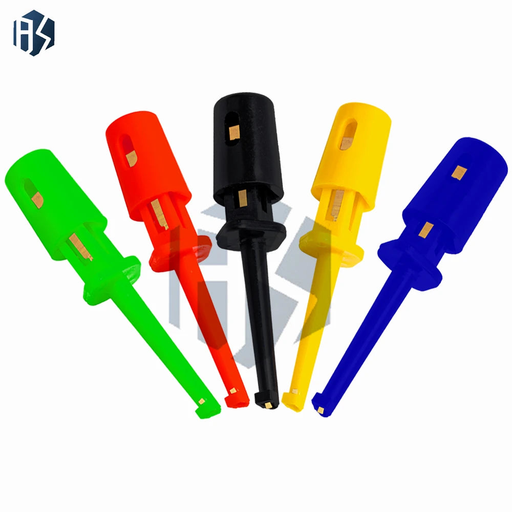 10Pcs Small IC Grabber Clips: Mini Test Hooks – Round Crocodile Probes for Electronics Testing & Debugging Zpaxo