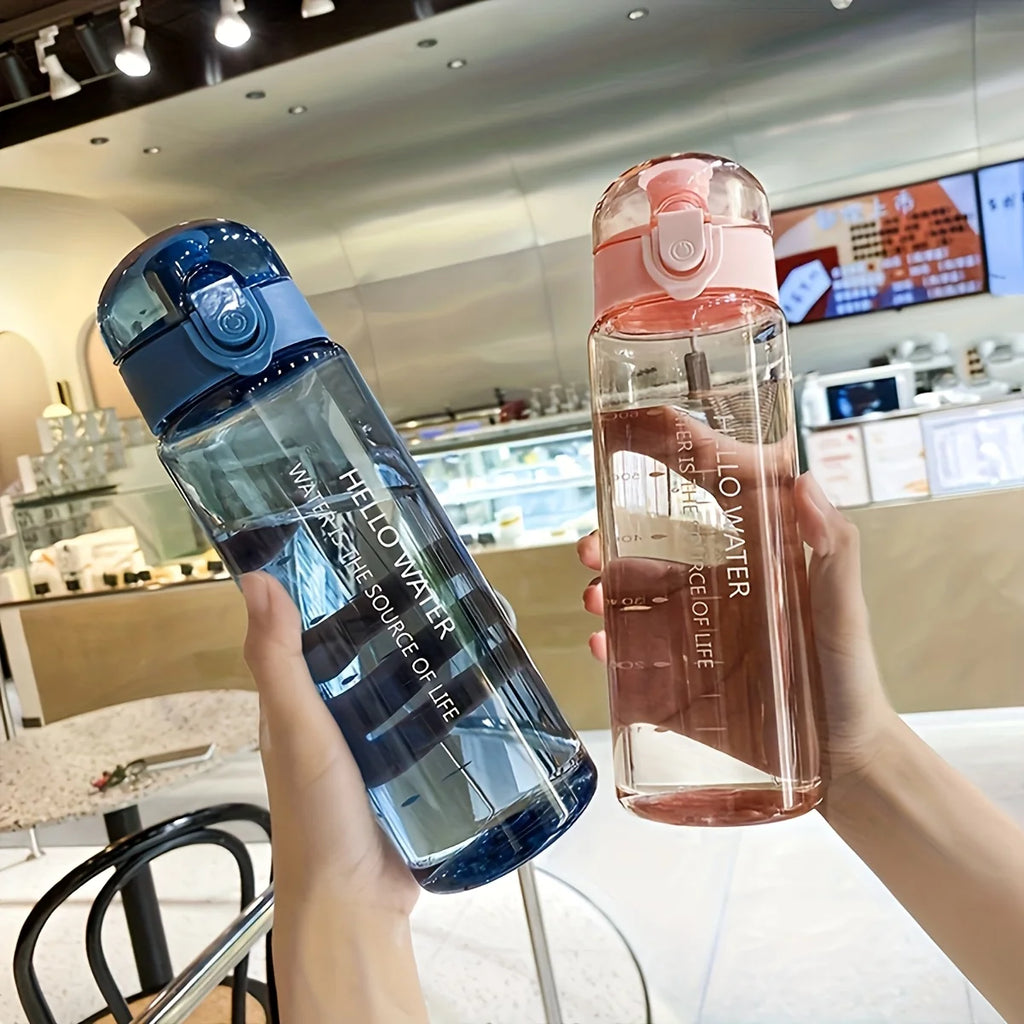 BPA-Free Plastic Water Bottle Leak-proof Fall-proof Transparent Large