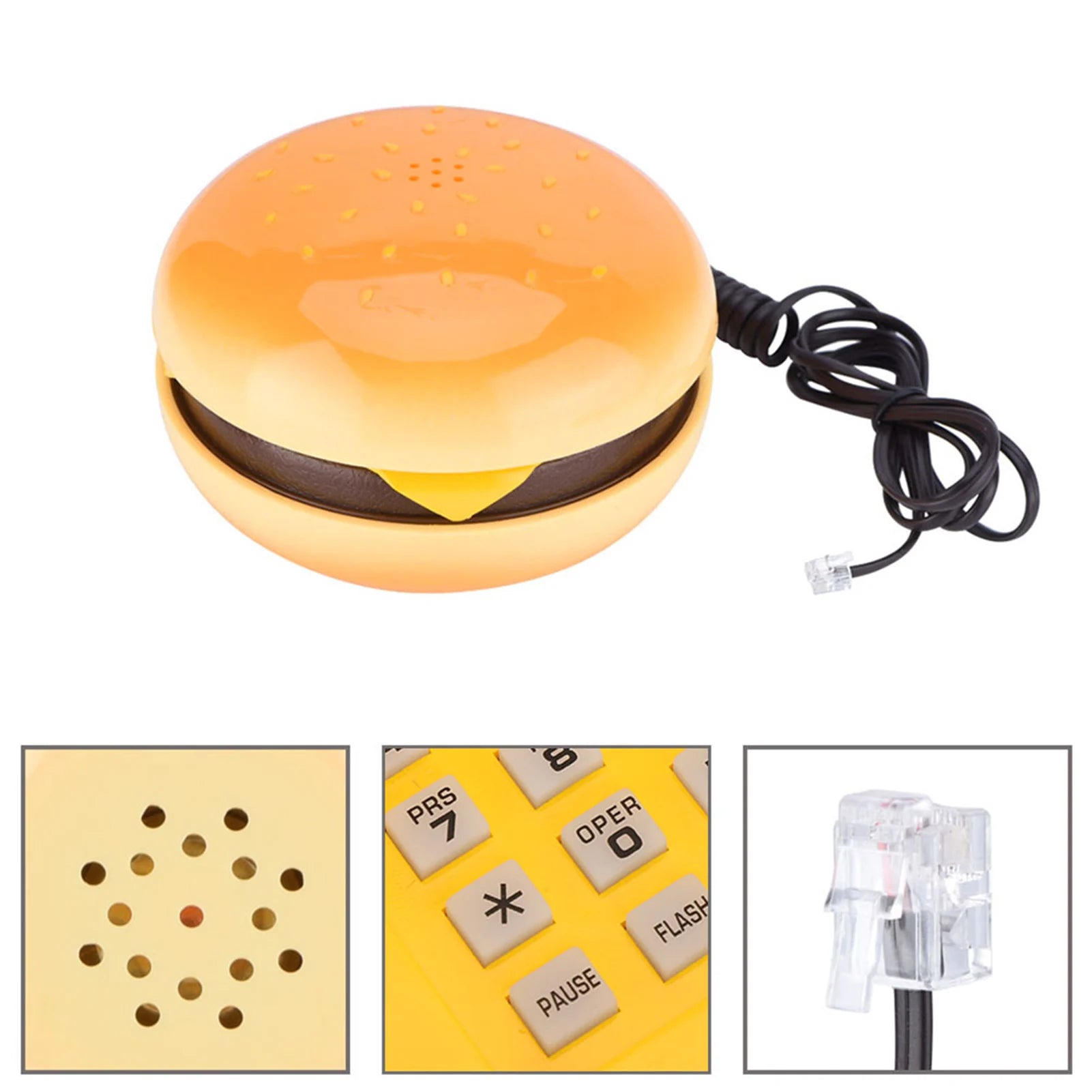Novelty Emulational Hamburger Telephone Wire Landline Phone Home