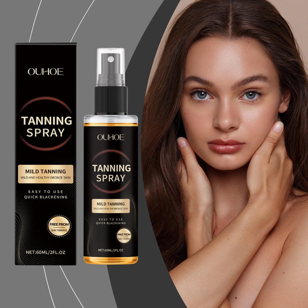 Enhancing Tan Spray Sunless Bronzing Accelerating Darkening Shiny Bronze Moisturizing Summer Beach Sunbathing Self Tanning Mist Zpaxo