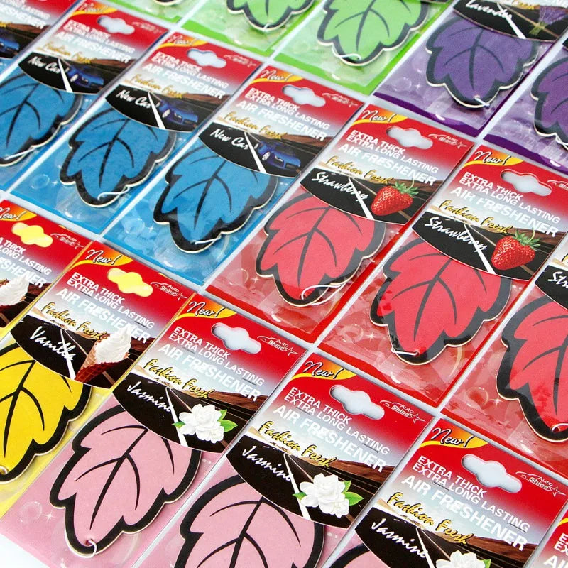 Natural Tea Paper Car Air Freshener – Leaf Shape 48 Pack