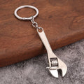 Metal Adjustable Wrench Keychain – Mini Tool Pendant Gift Novelty Keychain Zpaxo silvery