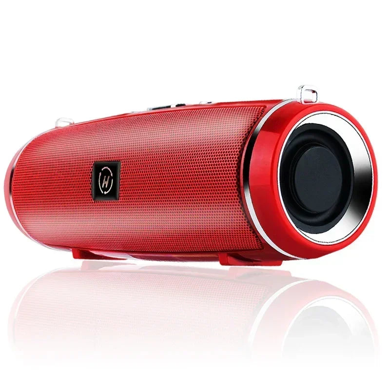 Ultra Loud BT Speakers with Shoulder Strap Full-Range Speakers Support App Control Speaker Boombox for Home Outdoor Indoor Party Zpaxo Red