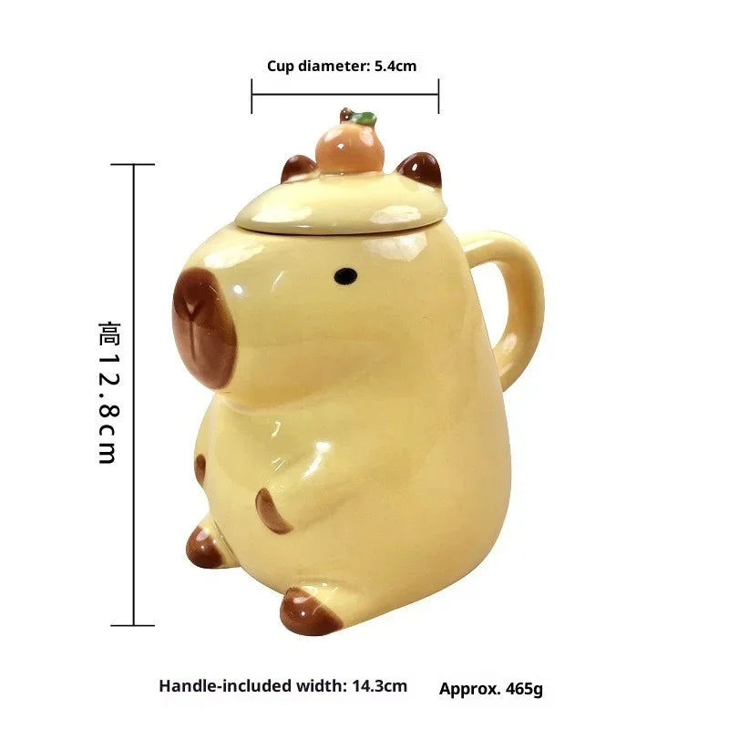 Cute Capybara Ceramic Mug – Kawaii Novelty Coffee Cup Gift Novelty Ceramic Mug Zpaxo