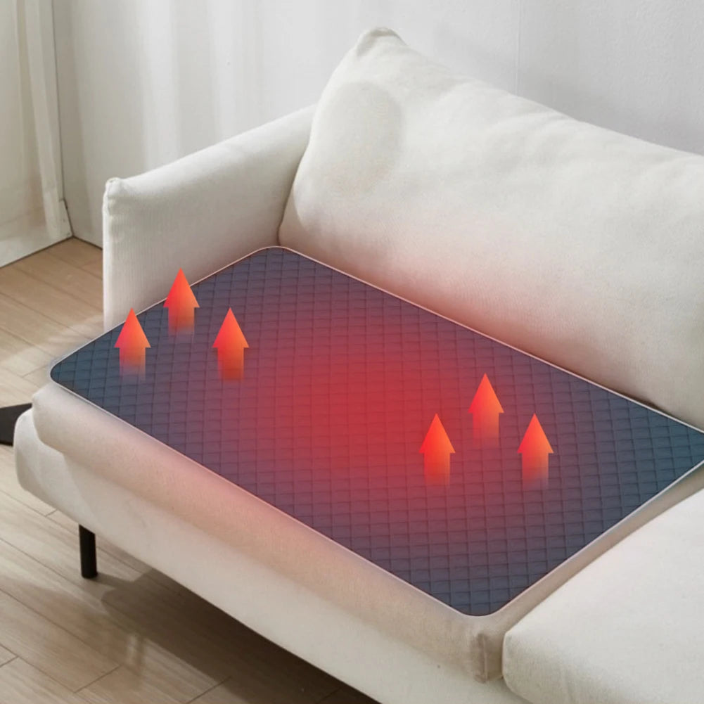 4 Heated Areas Camping Chair Heated Mat Outdoor USB Electric Blanket 3 Adjustable Temperature Heater Cushion for Winter Travel Zpaxo
