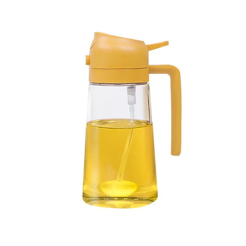 2in1 Plastic Spray Oil Sprayer Bottle Dispenser Jar Cruet BBQ Kitchen