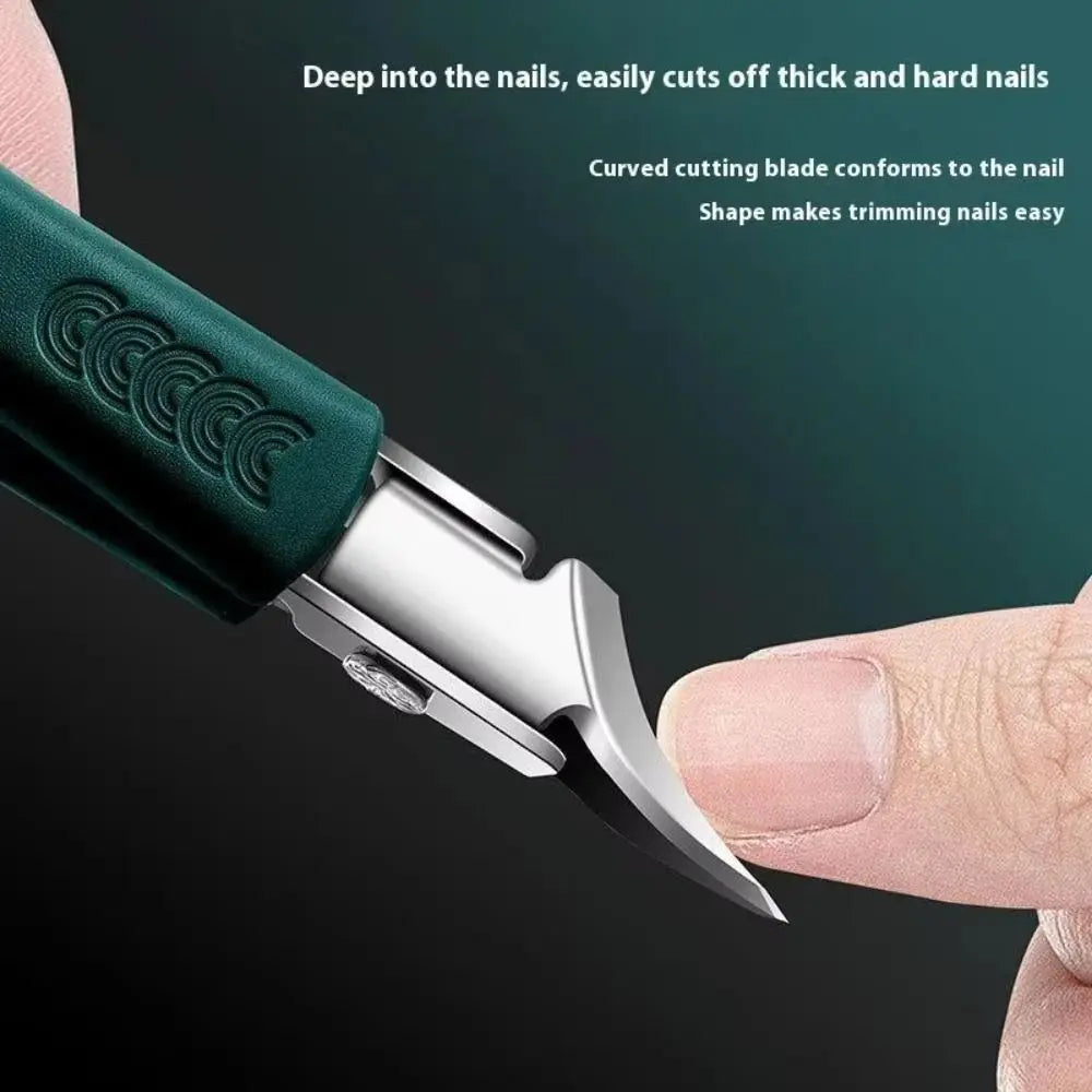 High-end Anti-Splash Slant Edge Nail Clipper Stainless Steel Eagle Beak Oblique Toe Nail Trimmers Trim Nails Fingernail Clipper Zpaxo
