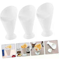 Fries Shelf Holder Assorted Sauce Chips Dip Snack Cone Stand Plastic Dip Cup Two Cup-mouth Tableware Tray Container Kitchen Tool Zpaxo Default Title
