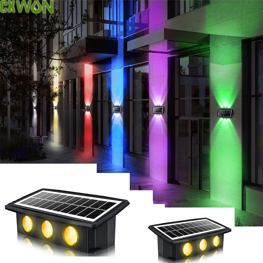 Outdoor Solar Garden Light Spotlights Wall Lamps Sconce Waterproof 2 Zpaxo