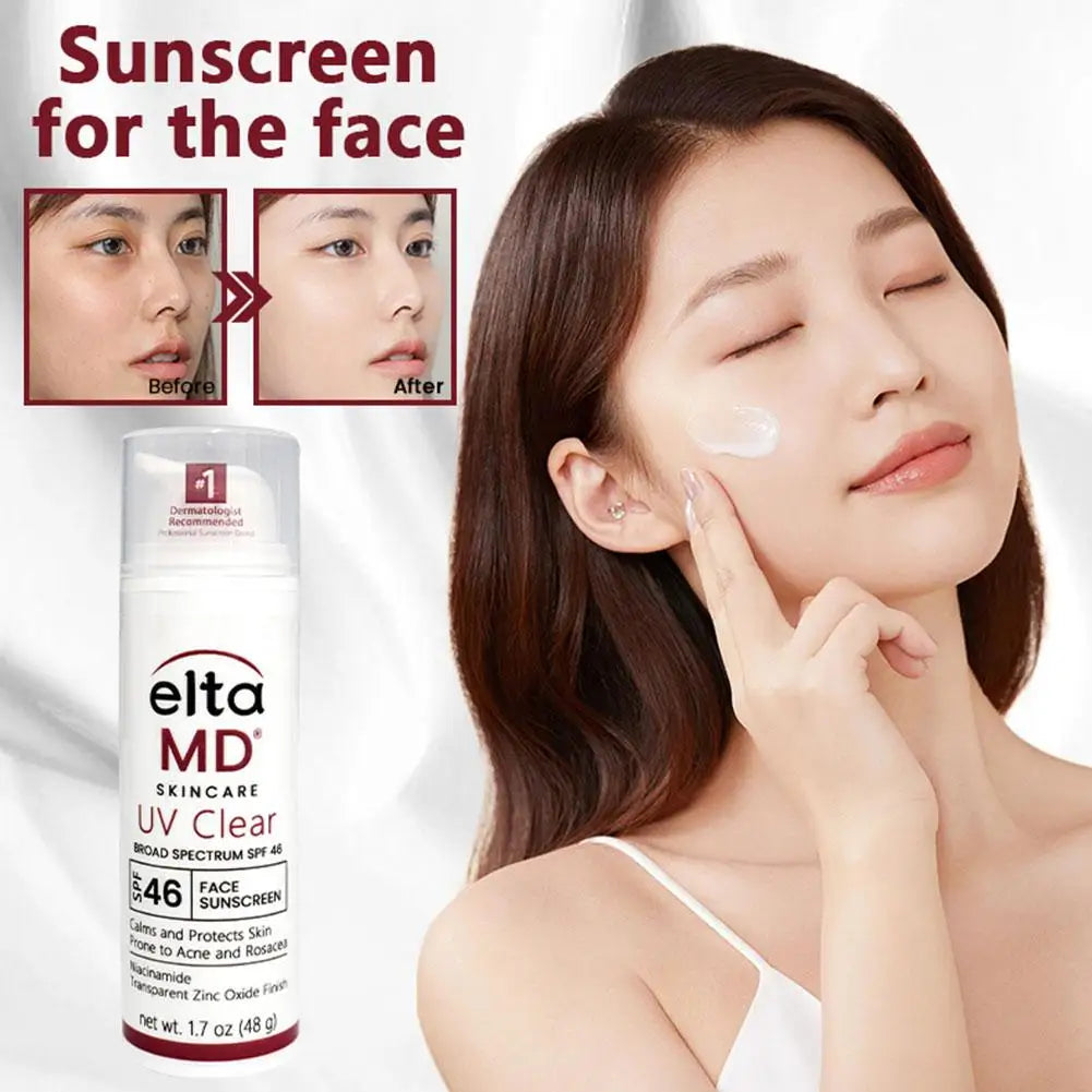 Elta MD UV Clear Facial Sunscreen Stable Protective Barrier Efficient Sunscreen SPF46 Hyaluronic Acid Moisturizing Soothing Zpaxo