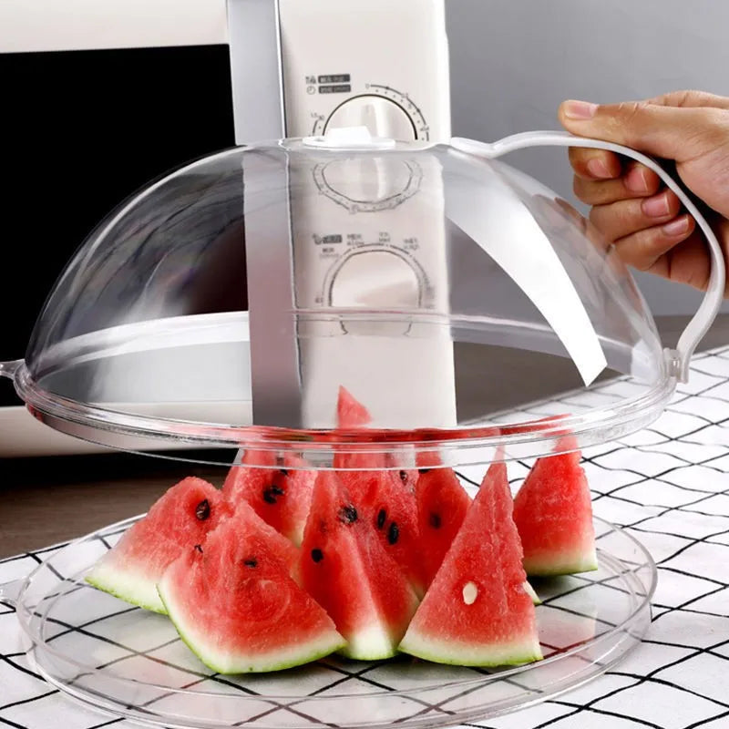 NEW Microwave Oil-proof Cover High Temperature Resistant Heating Cover Food Warming Cover with Steam Vent Fresh-keeping Cover Zpaxo WHITE
