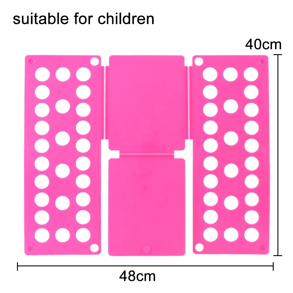 Home Storage Clothes Holder Quick Clothes Folding Board T Shirts Jumpers Organizer Fold Kids Magic Clothes Folder Save Time Zpaxo rose red S for child