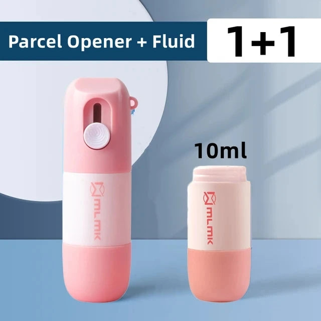 Retractable Box Opener Thermal Paper Easer Mail Opener 2 in 1 Correction Fluid with Knife Information Privacy Protector Eraser Zpaxo 1 Pink 1 Fluid
